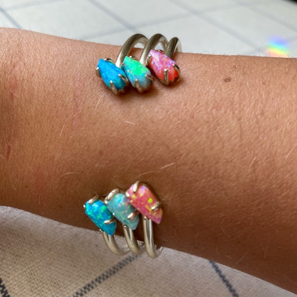 Kendra Scott Gold Cuff Bracelet with color pearl stones - Picture 7 of 7